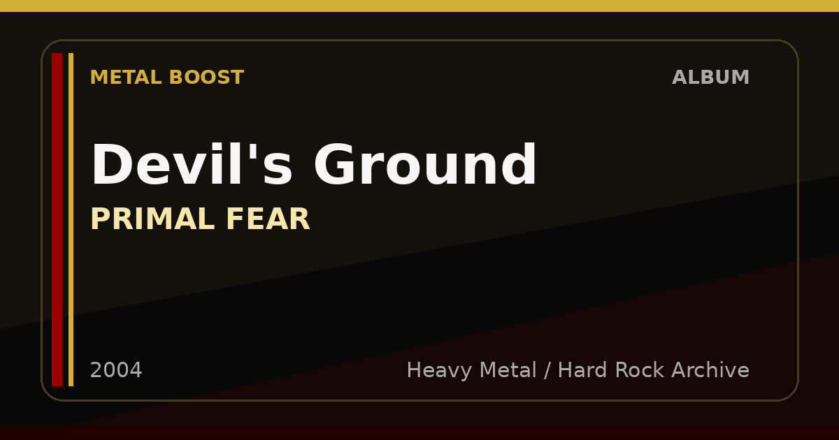 Devil's Ground – PRIMAL FEAR | METAL BOOST album visual