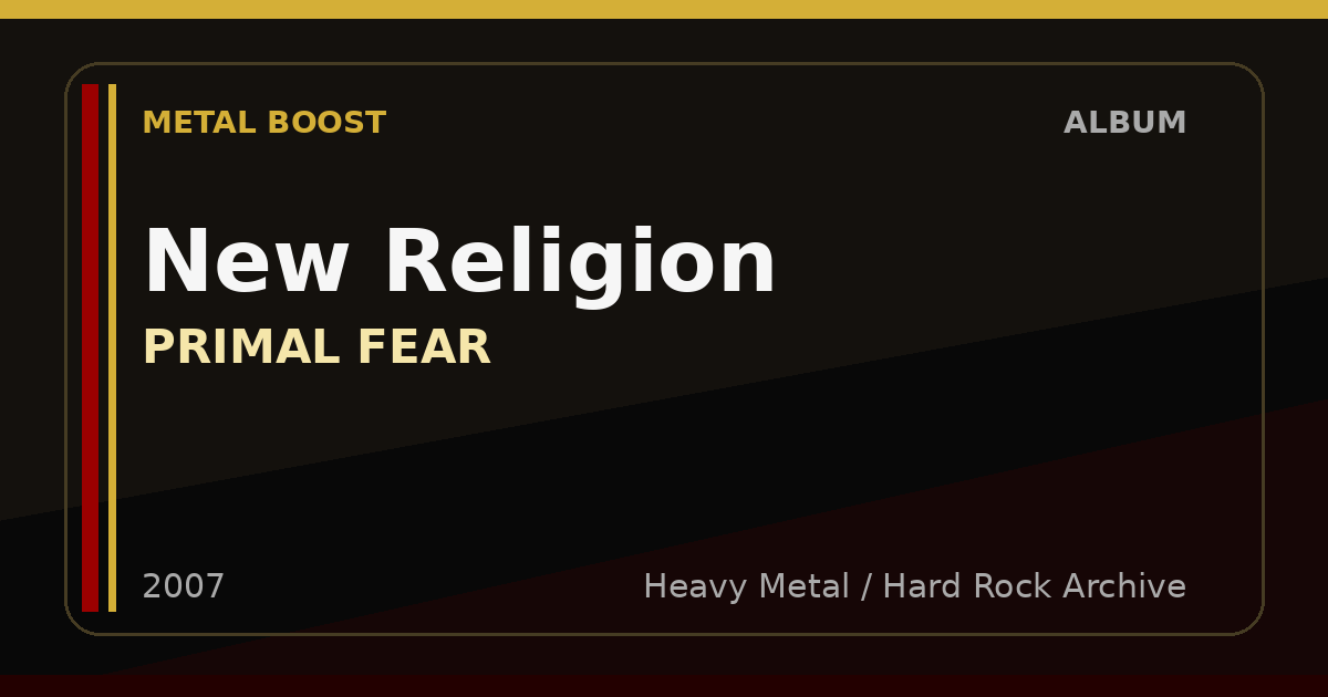 New Religion – PRIMAL FEAR | METAL BOOST album visual