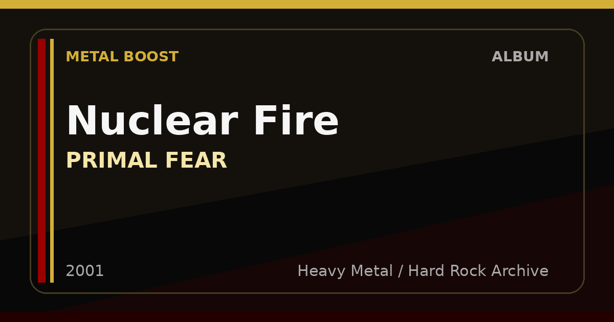 Nuclear Fire – PRIMAL FEAR | METAL BOOST album visual