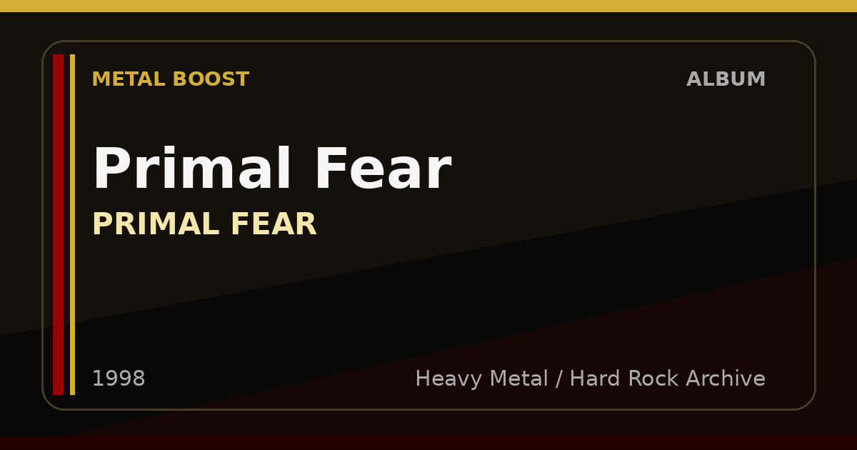 Primal Fear – PRIMAL FEAR | METAL BOOST album visual