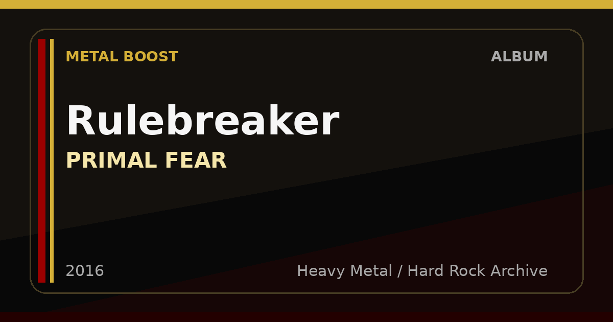 Rulebreaker – PRIMAL FEAR | METAL BOOST album visual