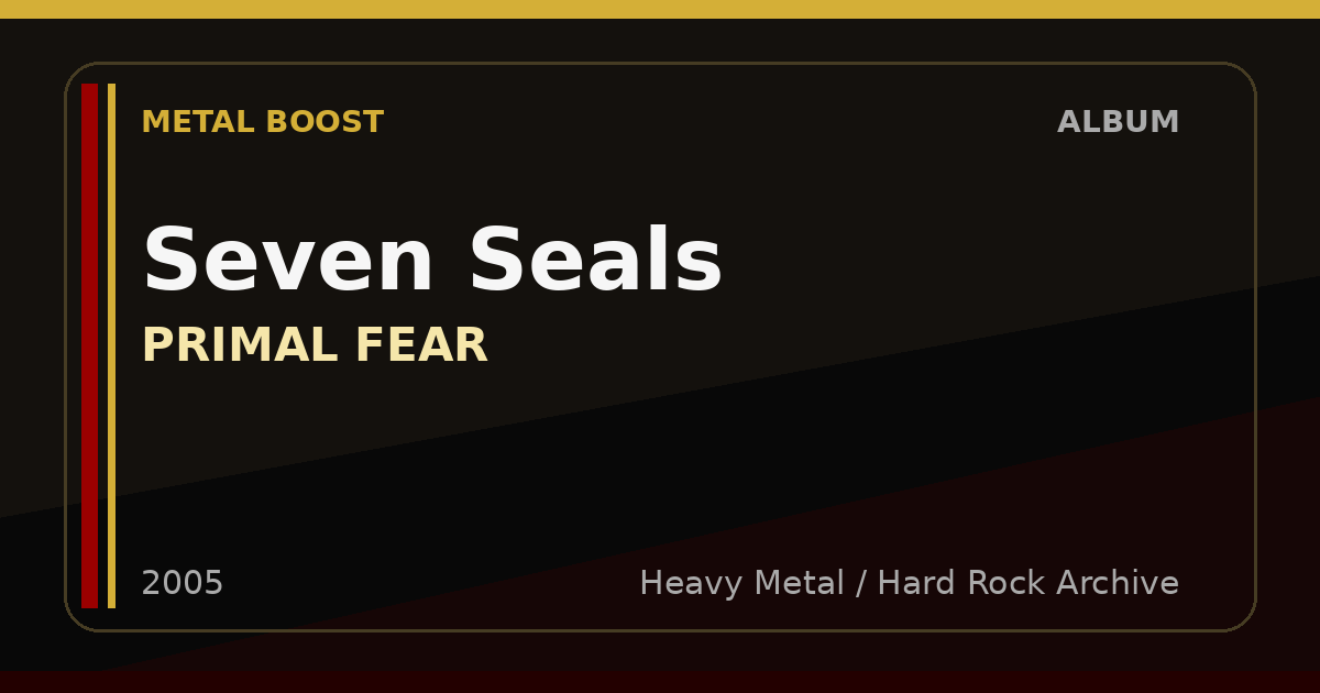 Seven Seals – PRIMAL FEAR | METAL BOOST album visual