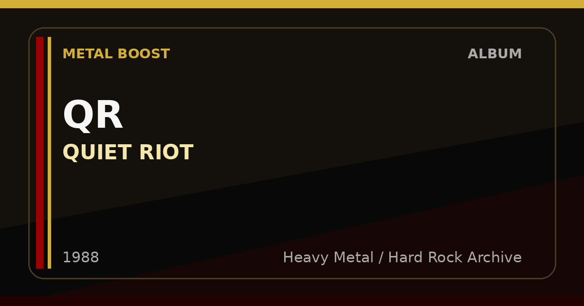 QR – QUIET RIOT | METAL BOOST album visual