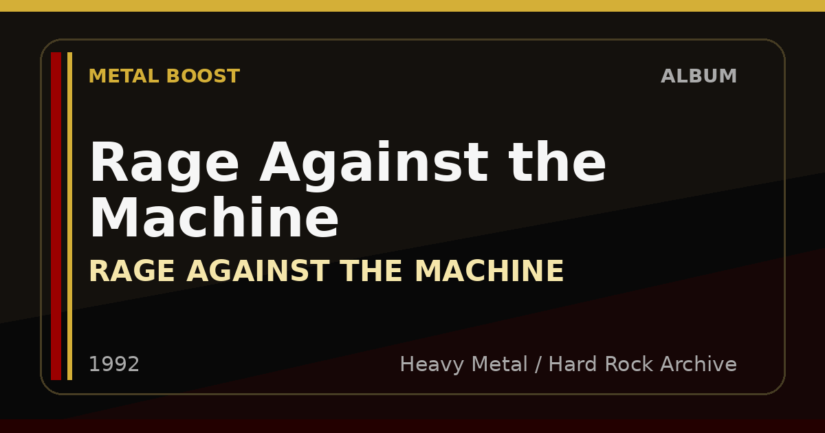 Rage Against the Machine – RAGE AGAINST THE MACHINE | METAL BOOST album visual