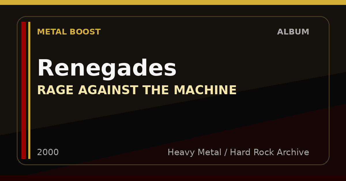 Renegades – RAGE AGAINST THE MACHINE | METAL BOOST album visual