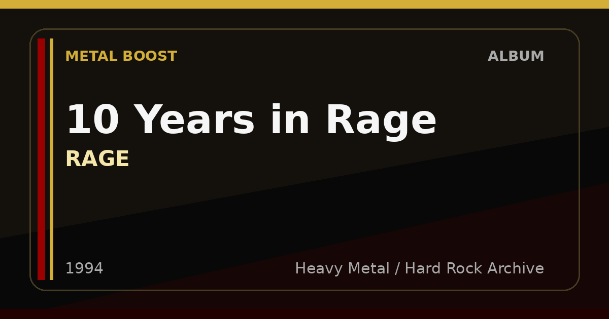 10 Years in Rage – RAGE | METAL BOOST album visual