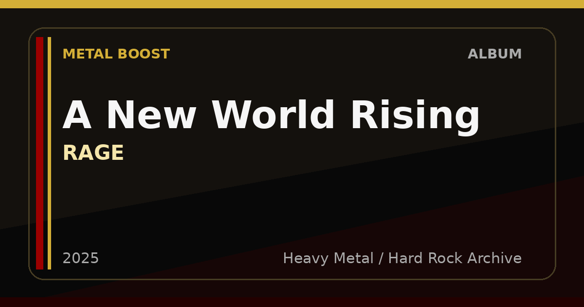 A New World Rising – RAGE | METAL BOOST album visual