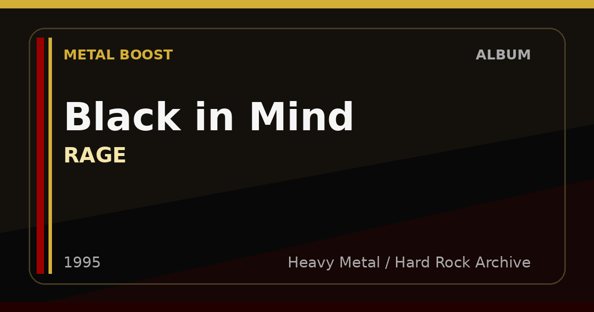Black in Mind – RAGE | METAL BOOST album visual