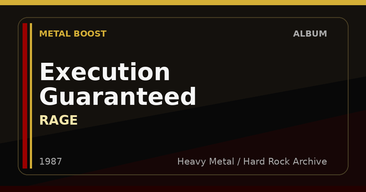 Execution Guaranteed – RAGE | METAL BOOST album visual