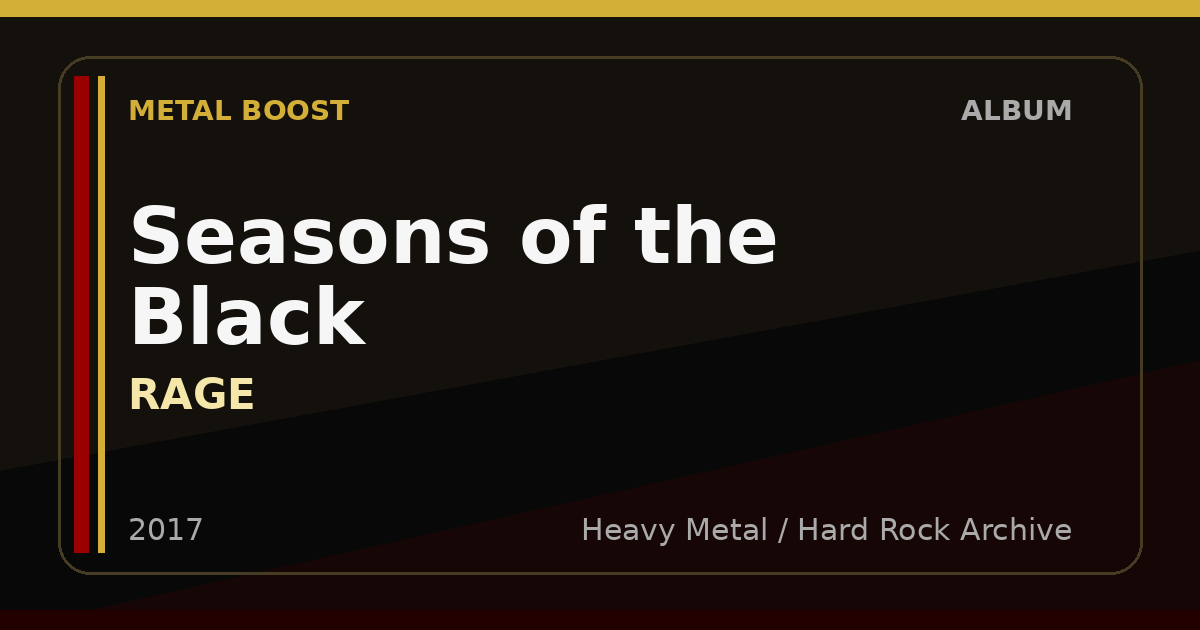 Seasons of the Black – RAGE | METAL BOOST album visual