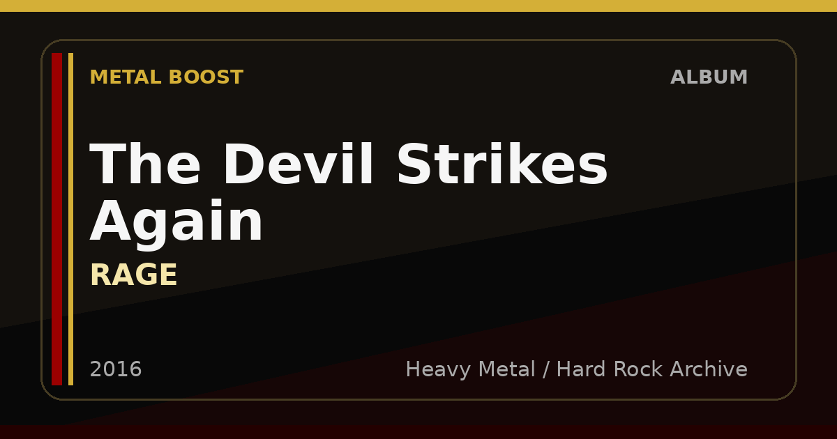 The Devil Strikes Again – RAGE | METAL BOOST album visual