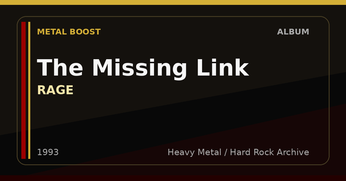 The Missing Link – RAGE | METAL BOOST album visual