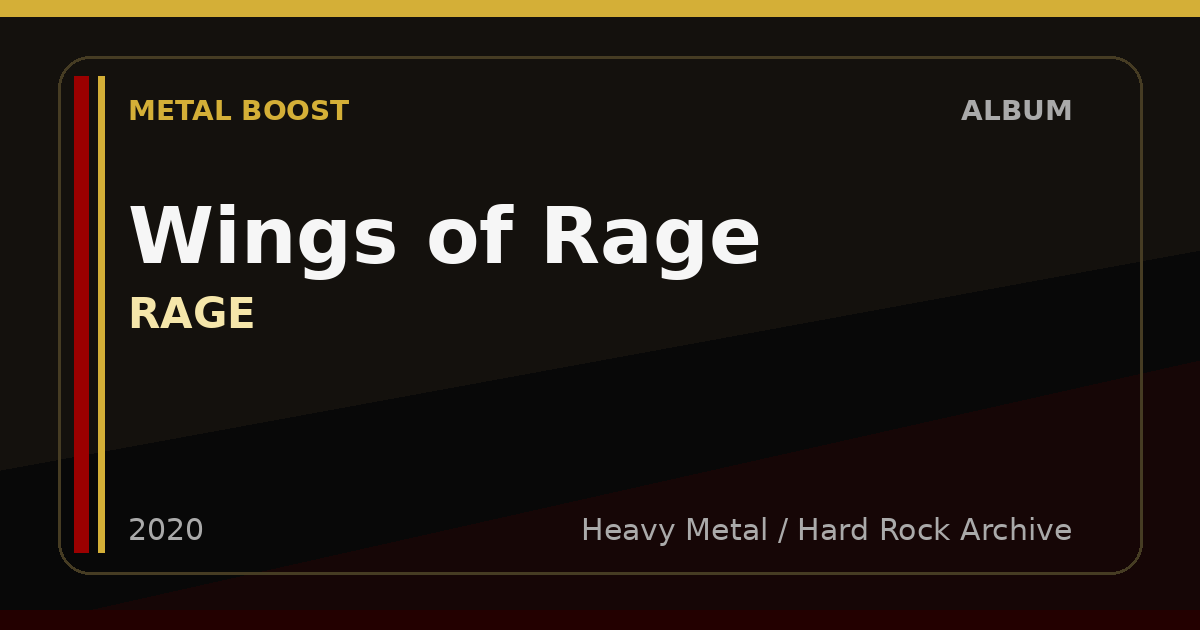 Wings of Rage – RAGE | METAL BOOST album visual