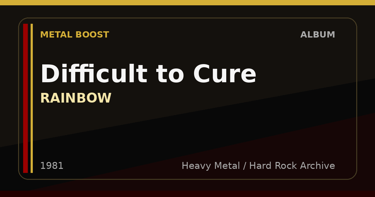 Difficult to Cure – RAINBOW | METAL BOOST album visual