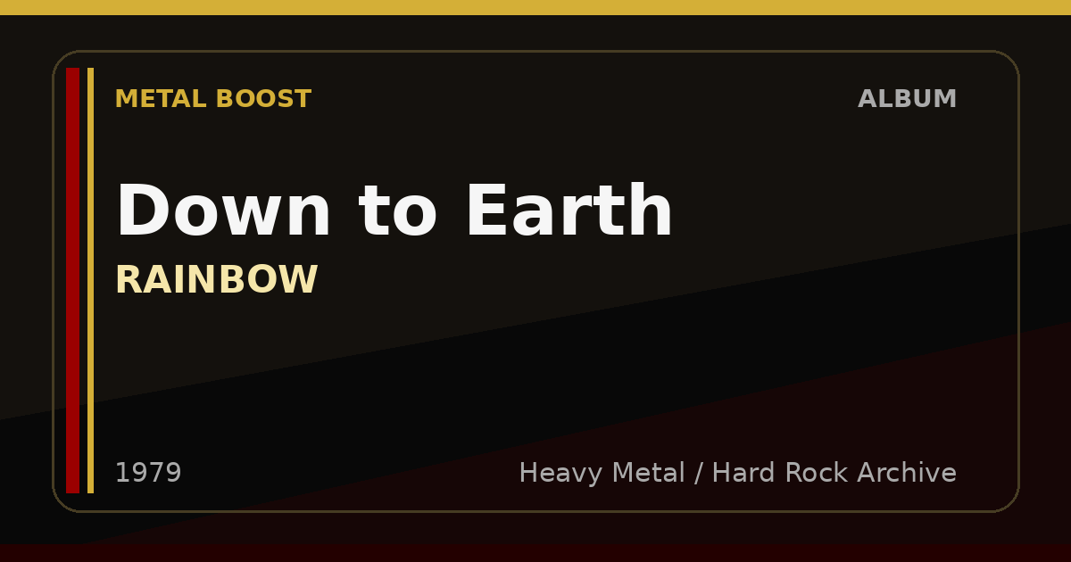 Down to Earth – RAINBOW | METAL BOOST album visual
