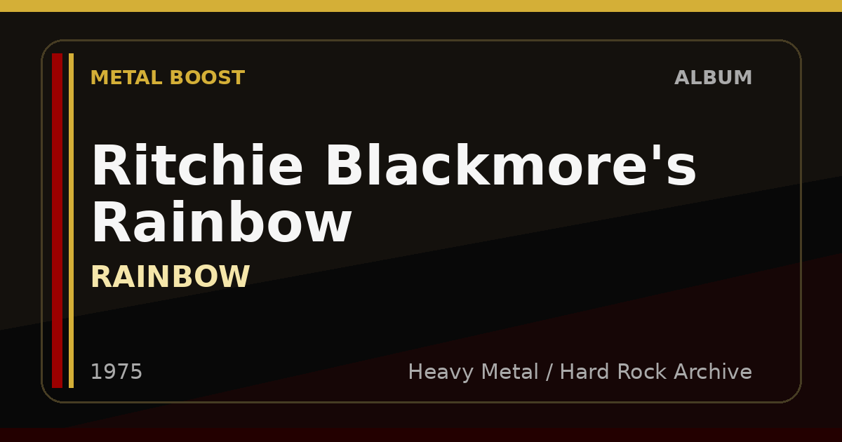 Ritchie Blackmore's Rainbow – RAINBOW | METAL BOOST album visual