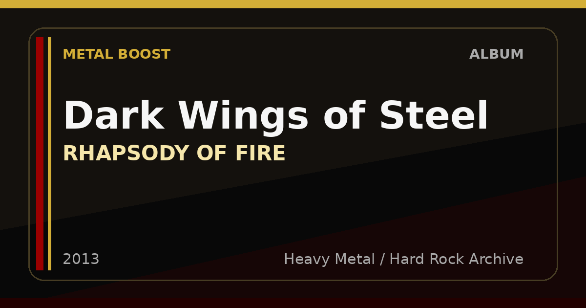 Dark Wings of Steel – RHAPSODY OF FIRE | METAL BOOST album visual