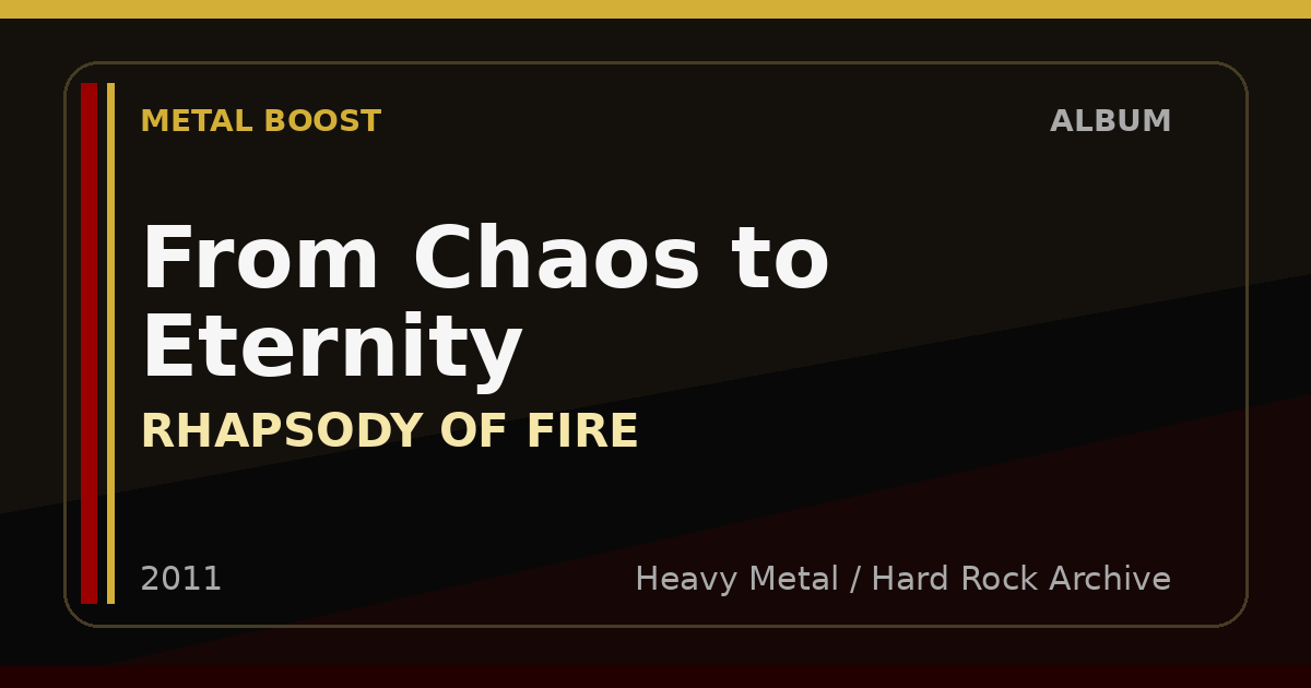 From Chaos to Eternity – RHAPSODY OF FIRE | METAL BOOST album visual
