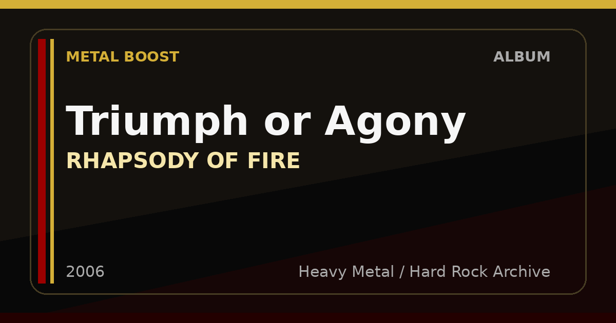 Triumph or Agony – RHAPSODY OF FIRE | METAL BOOST album visual