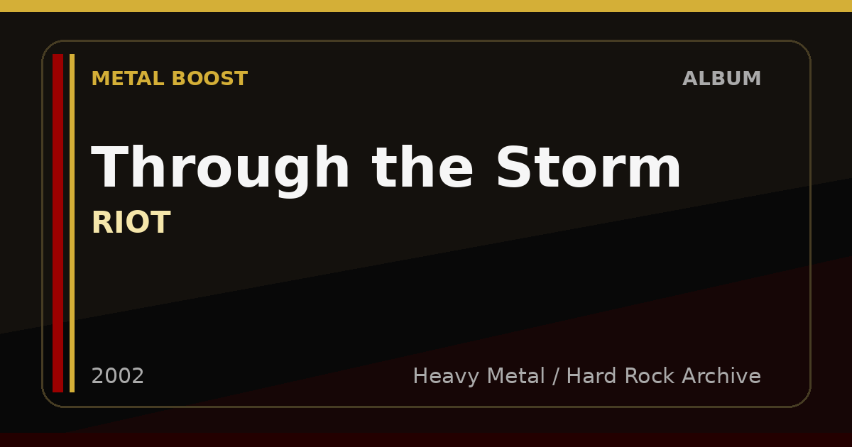 Through the Storm – RIOT | METAL BOOST album visual