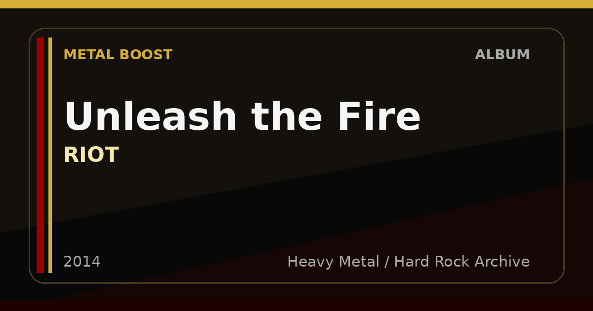 Unleash the Fire – RIOT | METAL BOOST album visual
