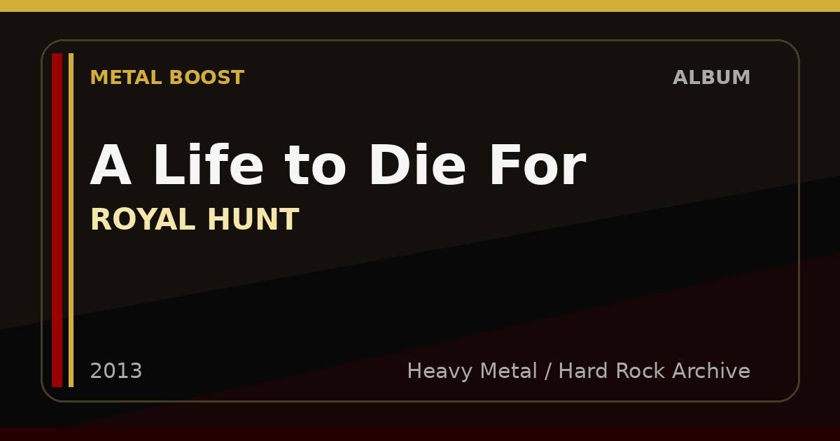 A Life to Die For – ROYAL HUNT | METAL BOOST album visual