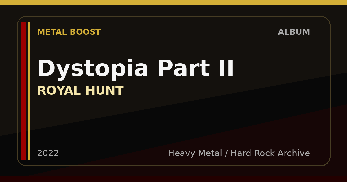Dystopia Part II – ROYAL HUNT | METAL BOOST album visual
