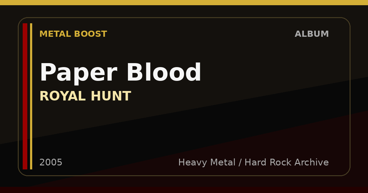 Paper Blood – ROYAL HUNT | METAL BOOST album visual