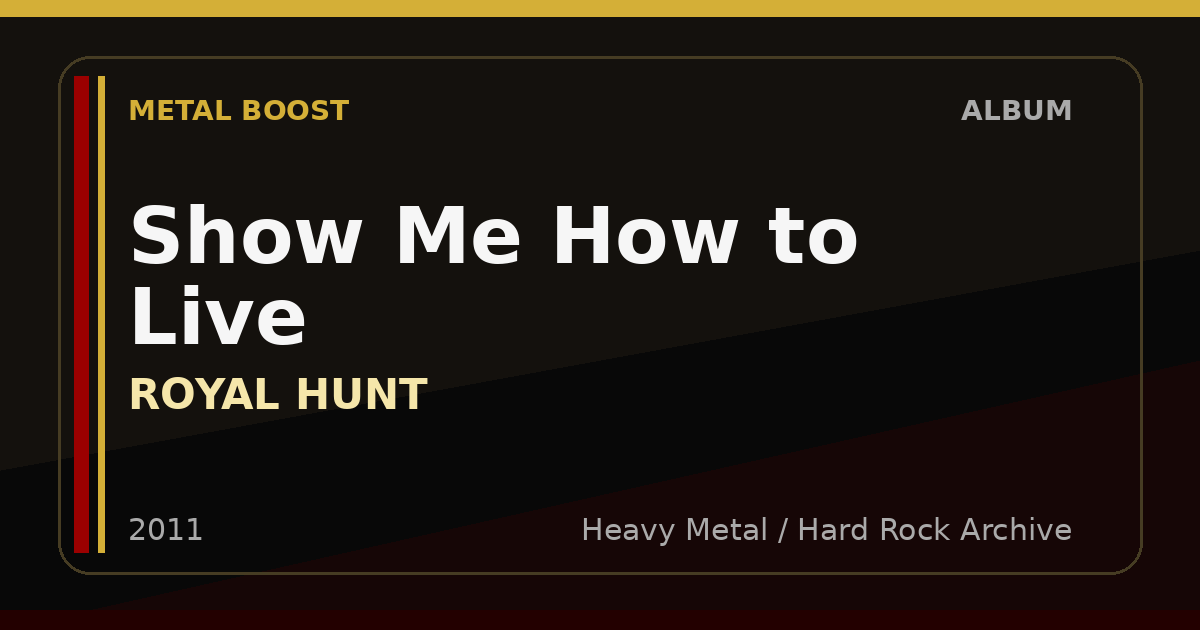 Show Me How to Live – ROYAL HUNT | METAL BOOST album visual