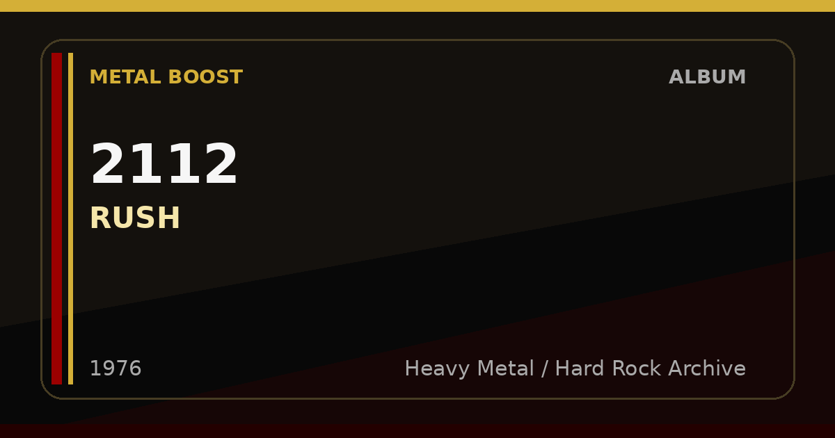 2112 – RUSH | METAL BOOST album visual