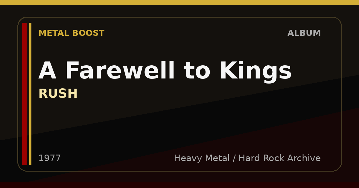 A Farewell to Kings – RUSH | METAL BOOST album visual