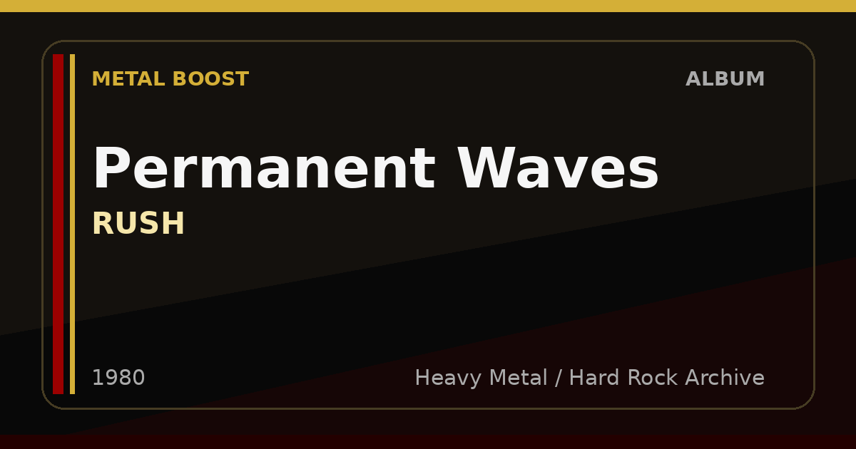 Permanent Waves – RUSH | METAL BOOST album visual