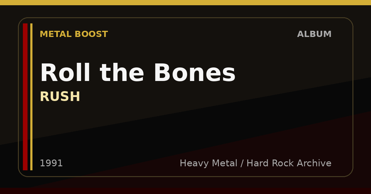 Roll the Bones – RUSH | METAL BOOST album visual
