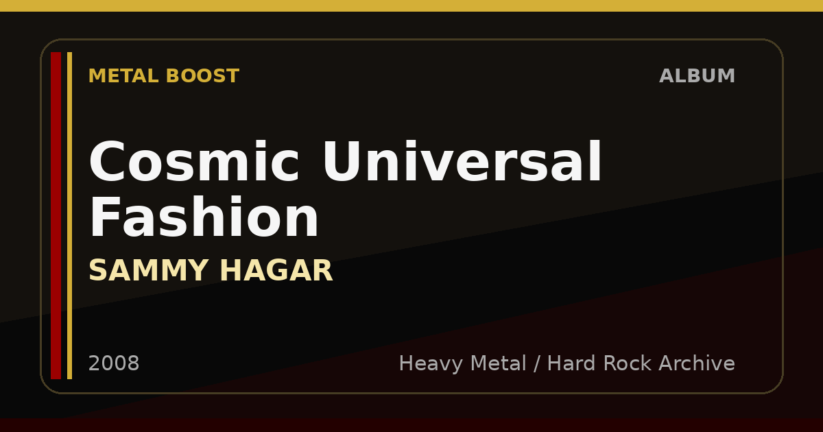 Cosmic Universal Fashion – SAMMY HAGAR | METAL BOOST album visual