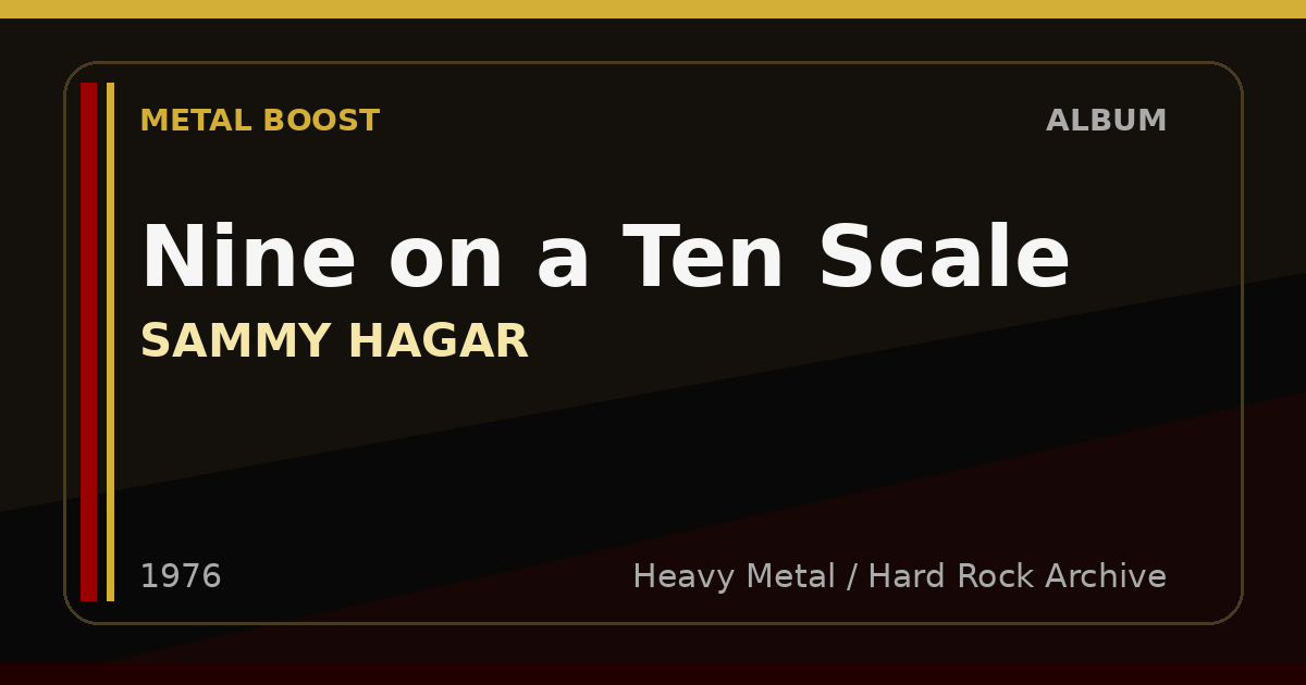 Nine on a Ten Scale – SAMMY HAGAR | METAL BOOST album visual