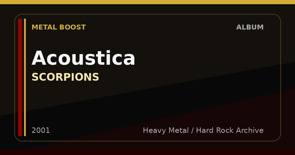 Acoustica – SCORPIONS | METAL BOOST album visual