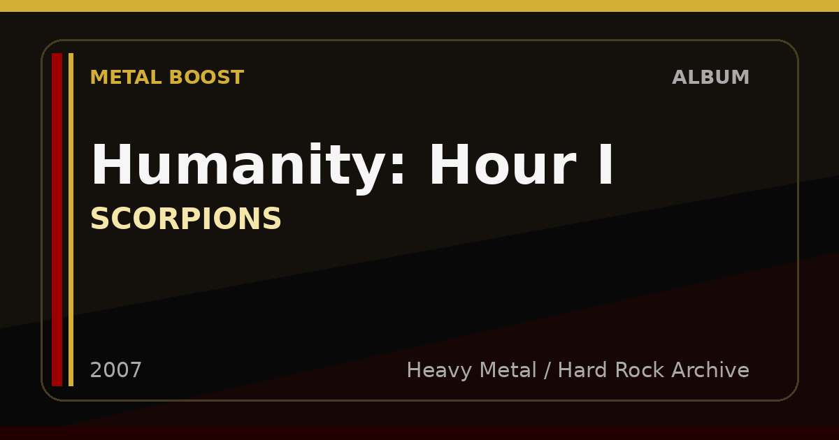 Humanity: Hour I – SCORPIONS | METAL BOOST album visual