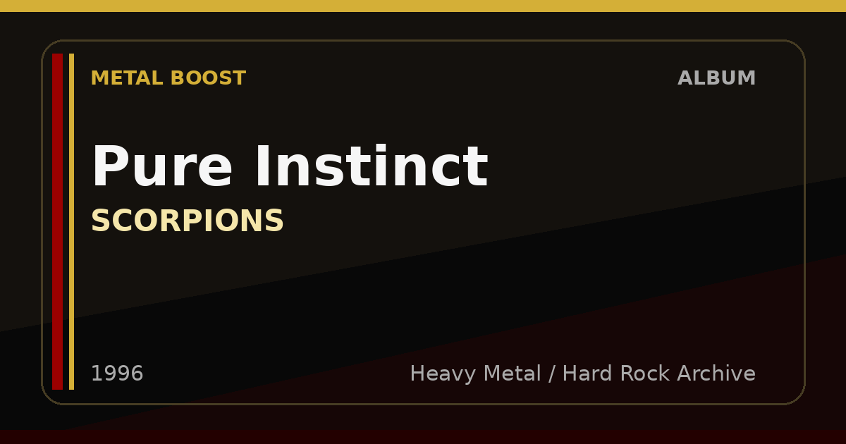 Pure Instinct – SCORPIONS | METAL BOOST album visual