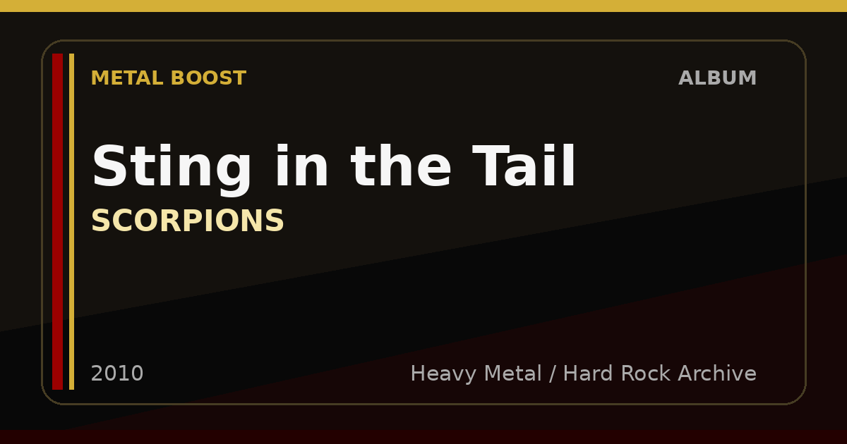 Sting in the Tail – SCORPIONS | METAL BOOST album visual