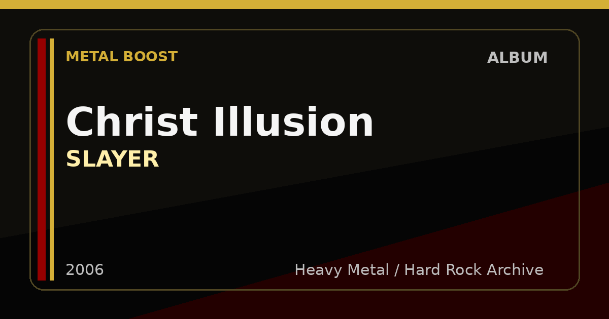 Christ Illusion – SLAYER | METAL BOOST album visual