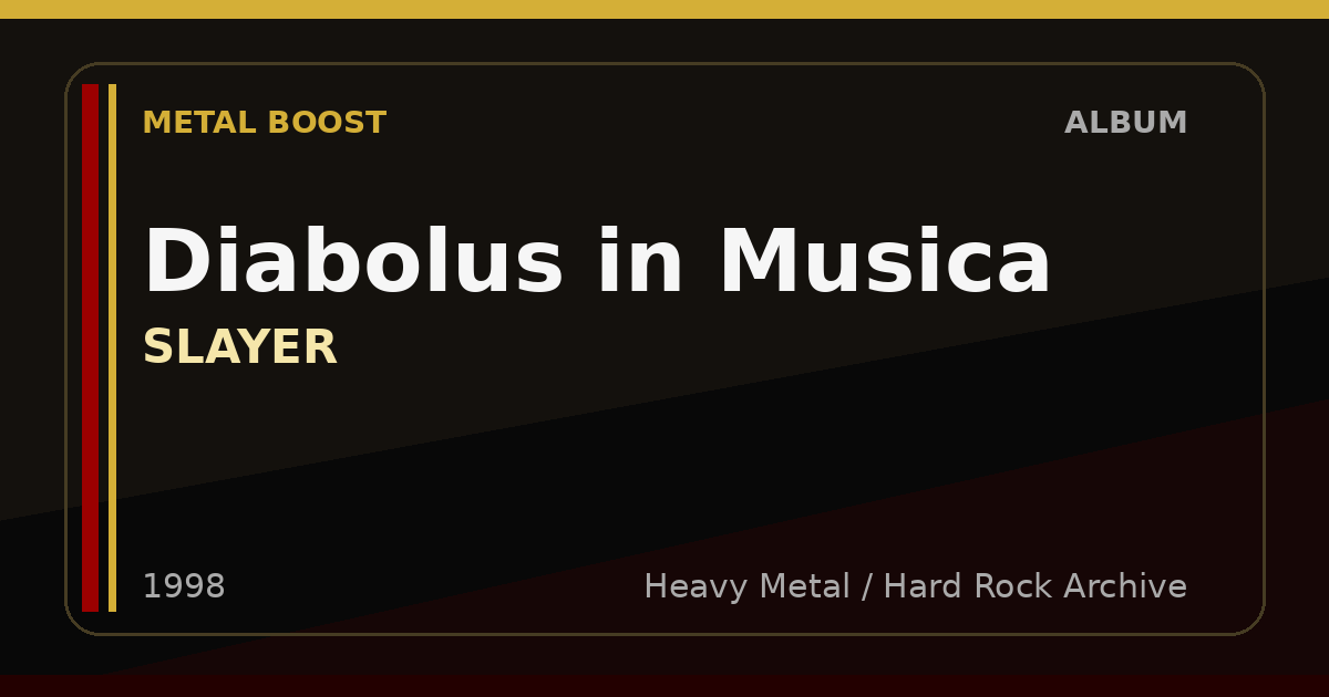 Diabolus in Musica – SLAYER | METAL BOOST album visual