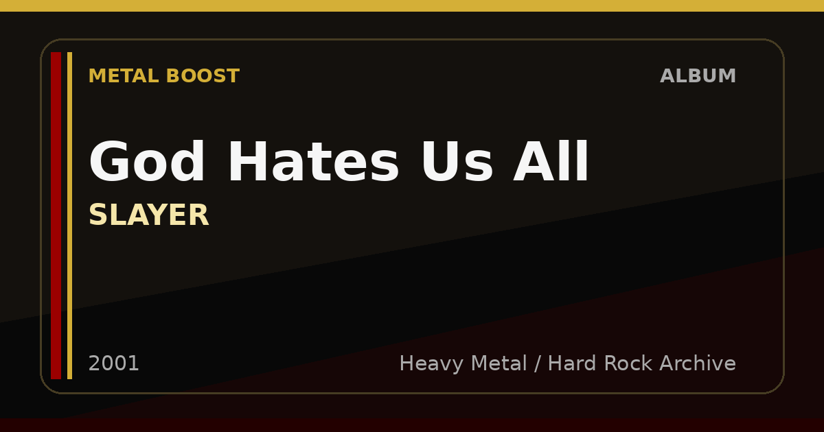 God Hates Us All – SLAYER | METAL BOOST album visual