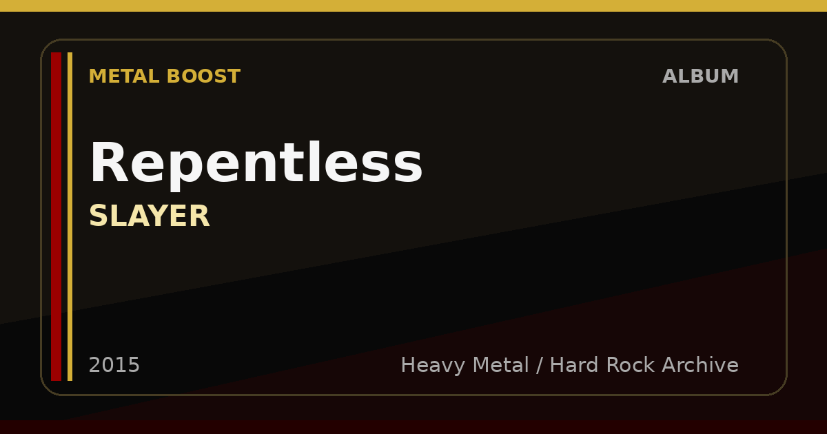 Repentless – SLAYER | METAL BOOST album visual