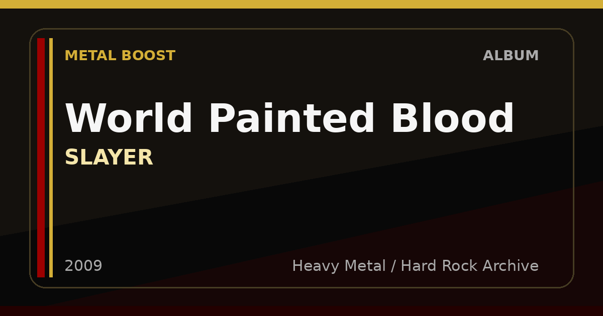 World Painted Blood – SLAYER | METAL BOOST album visual