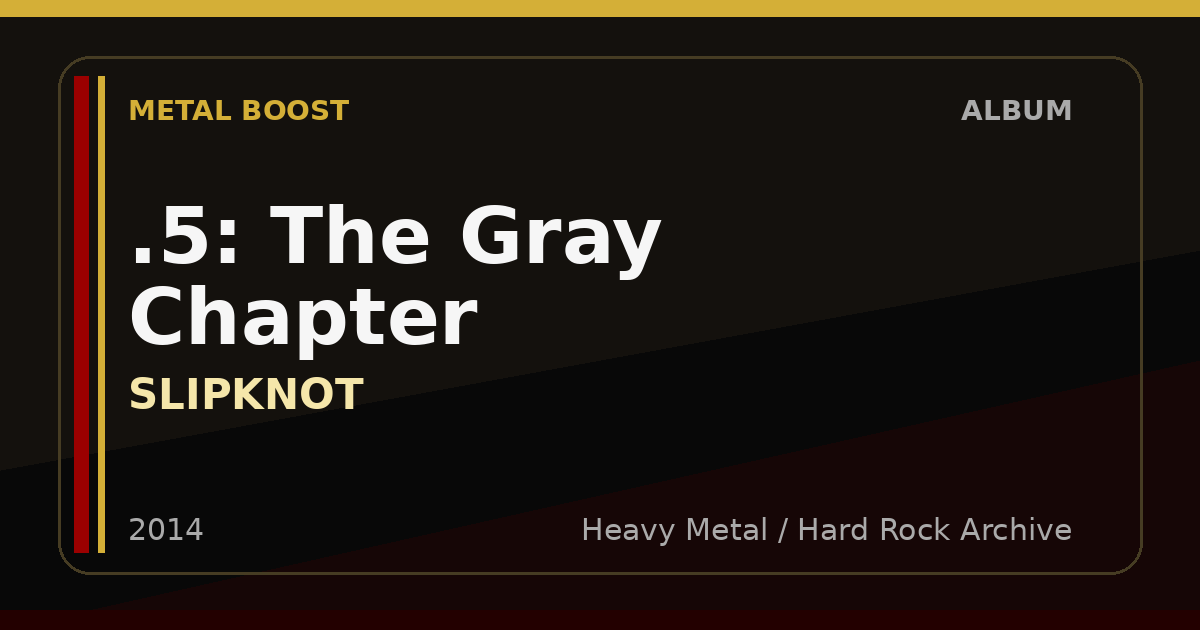 .5: The Gray Chapter – SLIPKNOT | METAL BOOST album visual