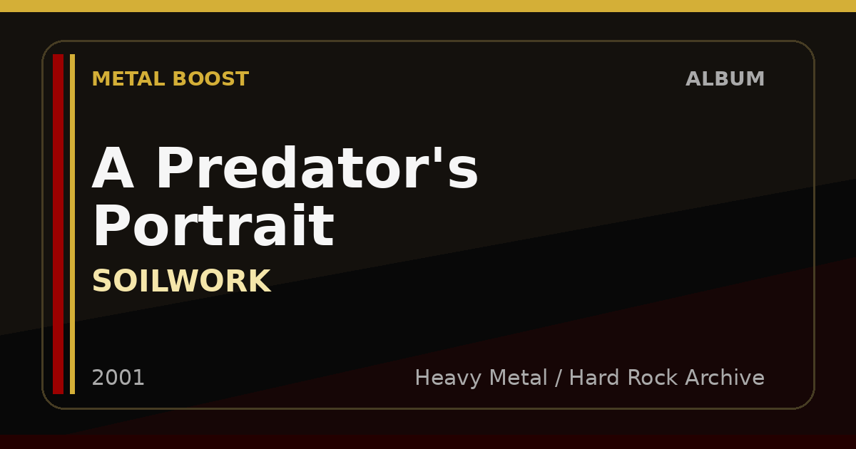A Predator's Portrait – SOILWORK | METAL BOOST album visual