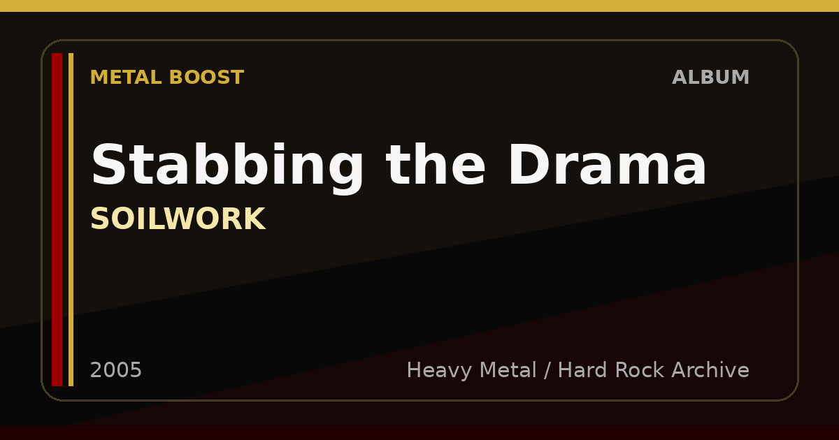 Stabbing the Drama – SOILWORK | METAL BOOST album visual