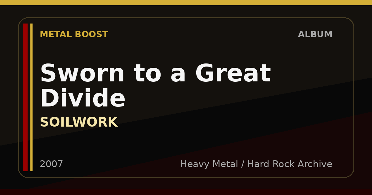 Sworn to a Great Divide – SOILWORK | METAL BOOST album visual
