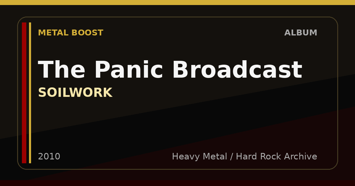 The Panic Broadcast – SOILWORK | METAL BOOST album visual