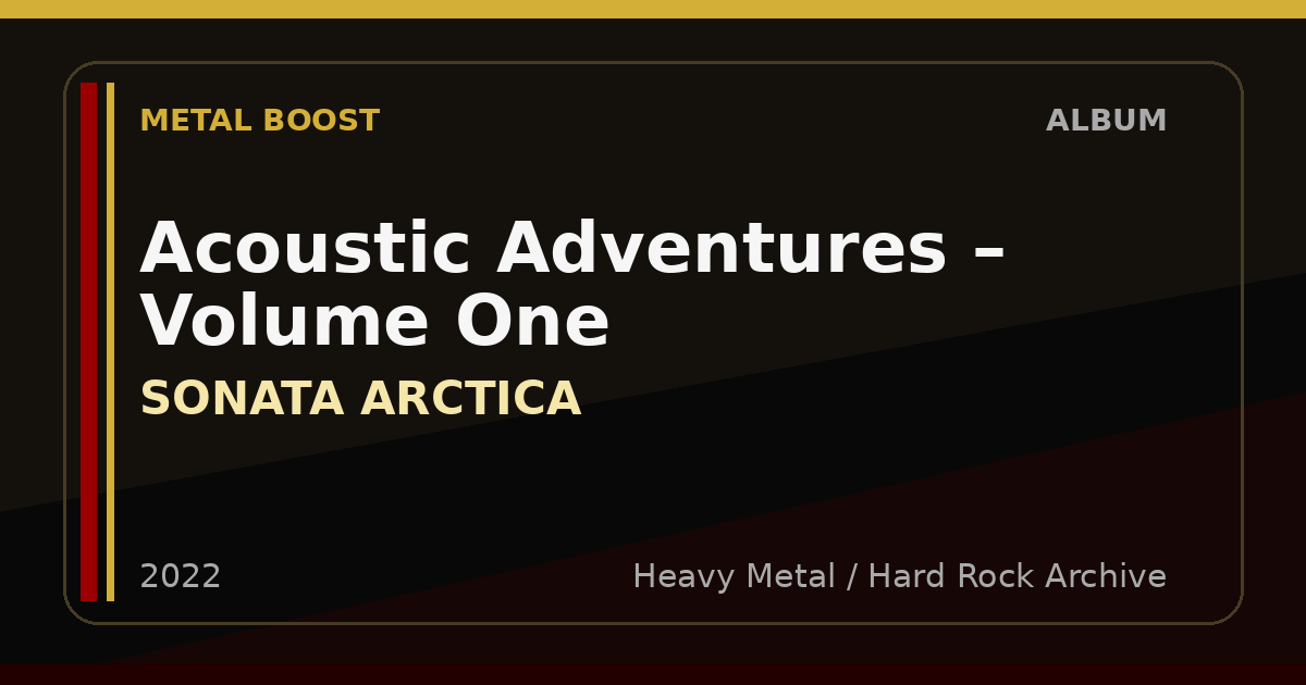 Acoustic Adventures – Volume One – SONATA ARCTICA | METAL BOOST album visual